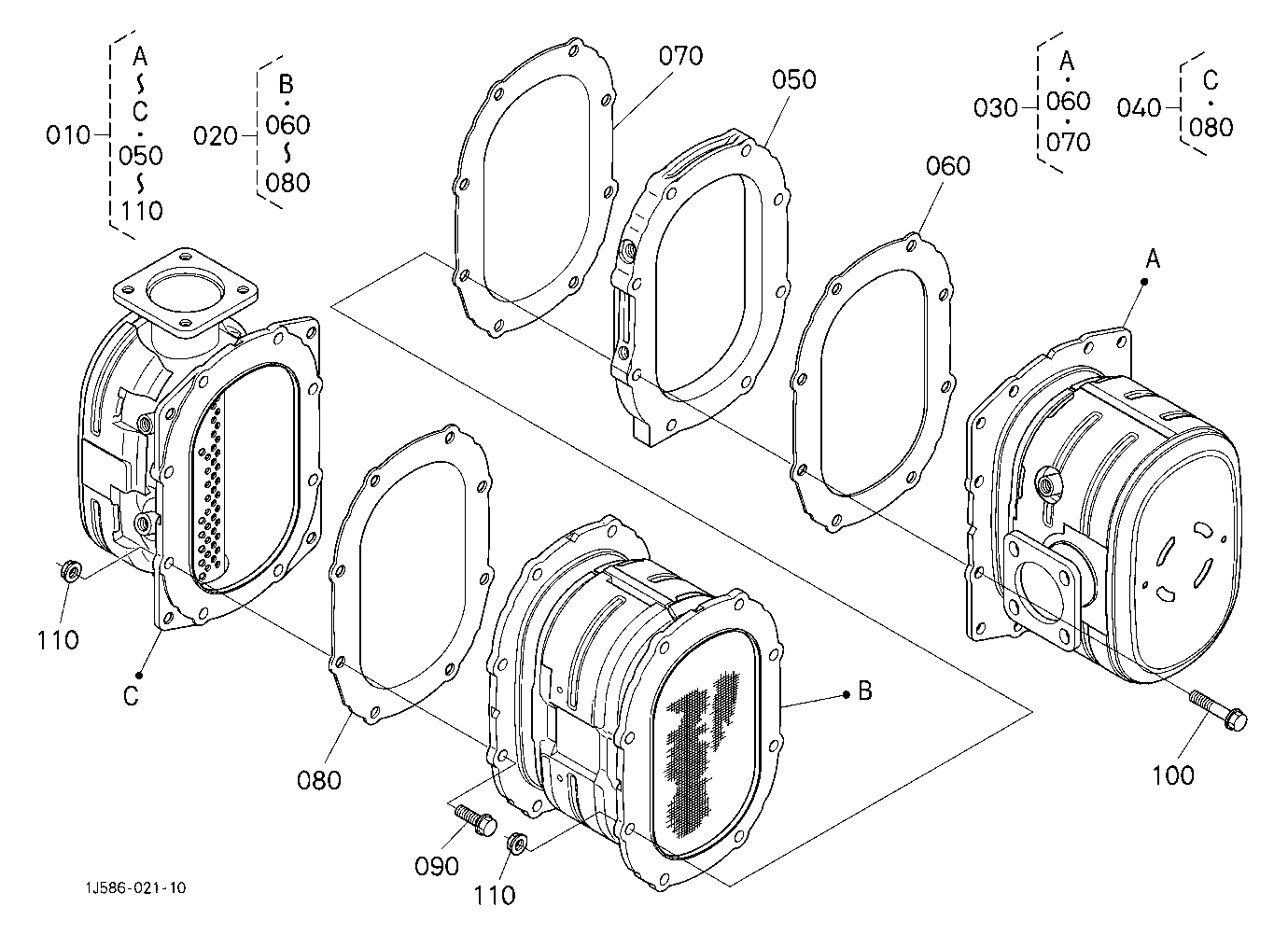 Diesel Particulate Filter Muffler [Component Parts
