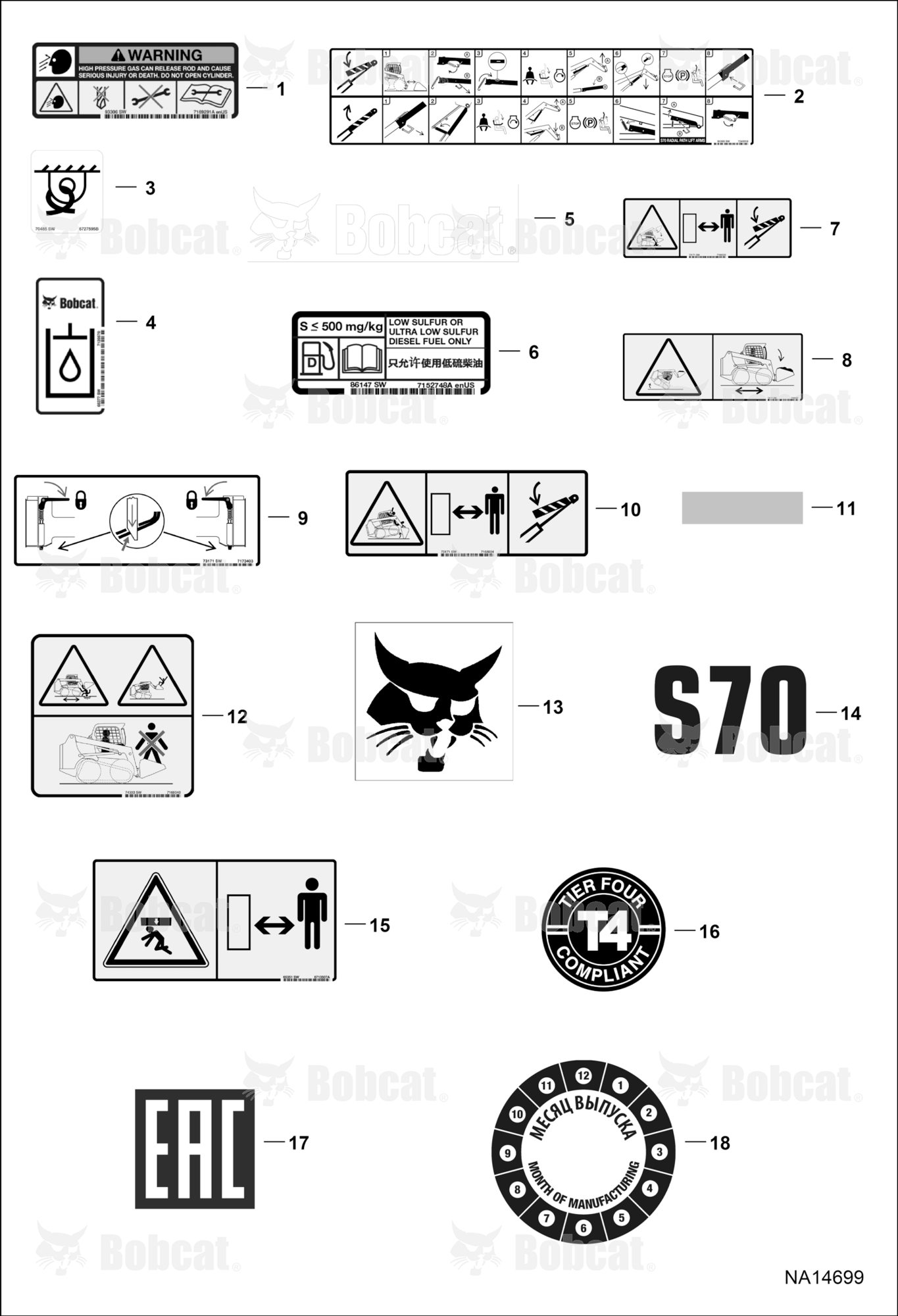 Decals (Outside)  A3W716972 & Above