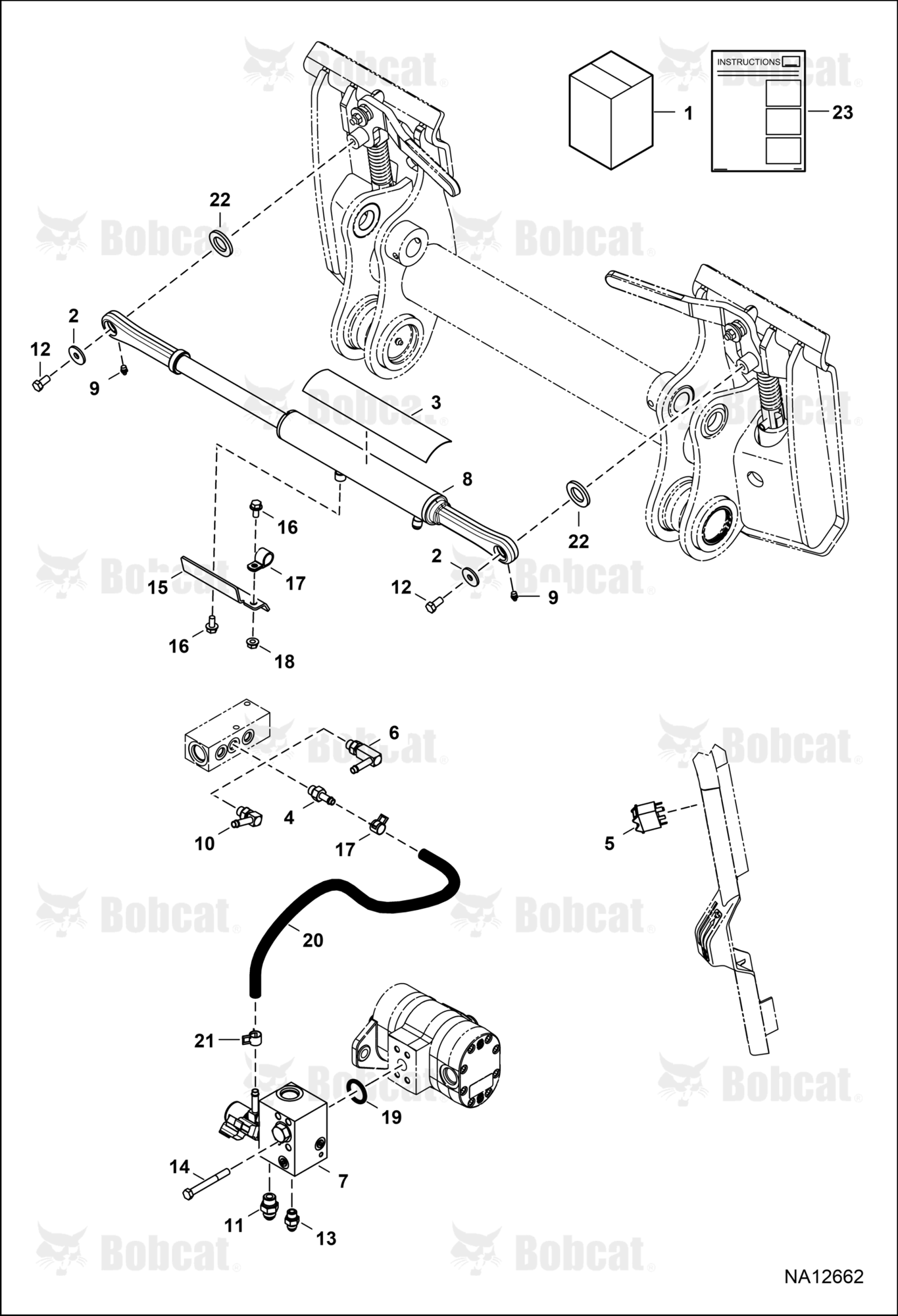 Power BOB-TACH (Kit) (Bottom & Side Mounted CYL Ports) (47,6 mm (1.875") OD Cyl) (38,1 mm (1.5") DIA CYL Bore)