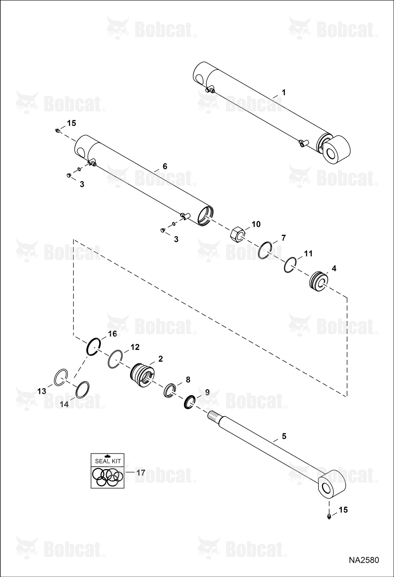 Clamp (Hydraulic Cylinder) (44,45 mm) (1.75") DIA Rod AJBV00101 & Above, AJ5L00101 & Above, AJ6B00101 & Above