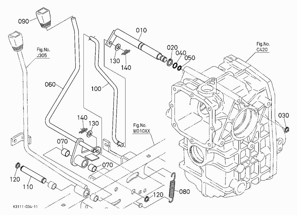 PTO GEAR SHIFT LEVER