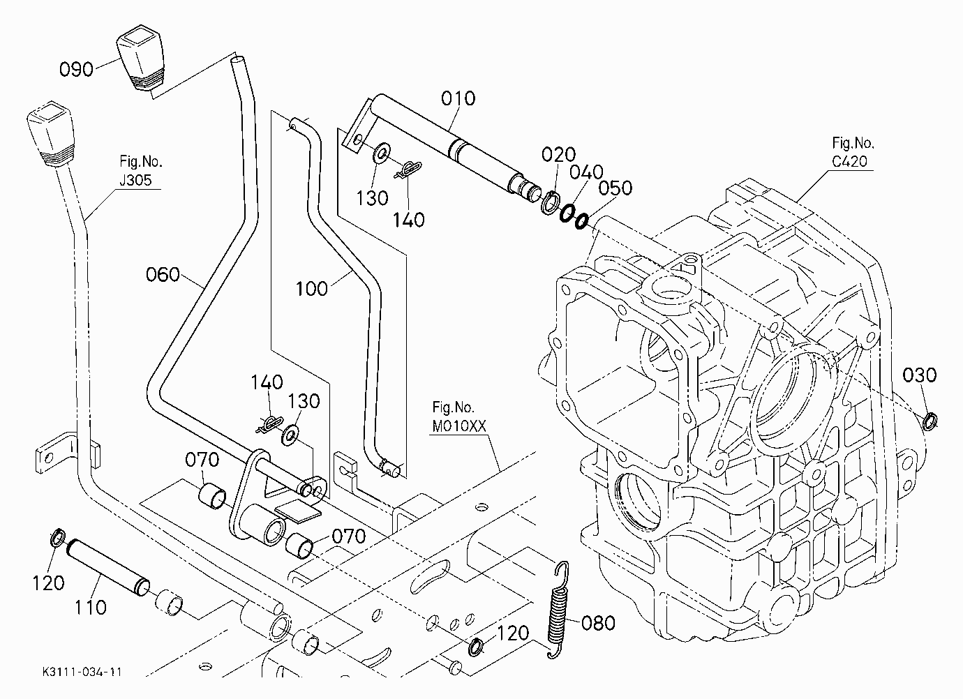 PTO GEAR SHIFT LEVER