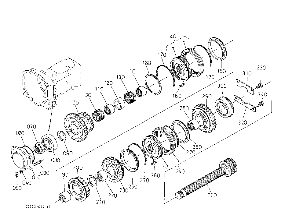 Countershaft (Synchro-Shuttle W/O Dual Speed)