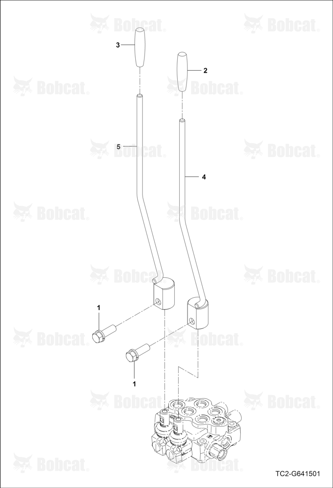 Control Levers (RH Console) (Rear Auxiliary Hydraulics)