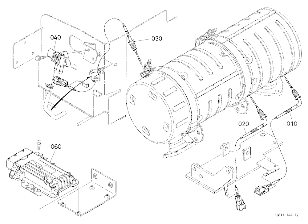 Sensor (Muffler)/Electronic Control Unit