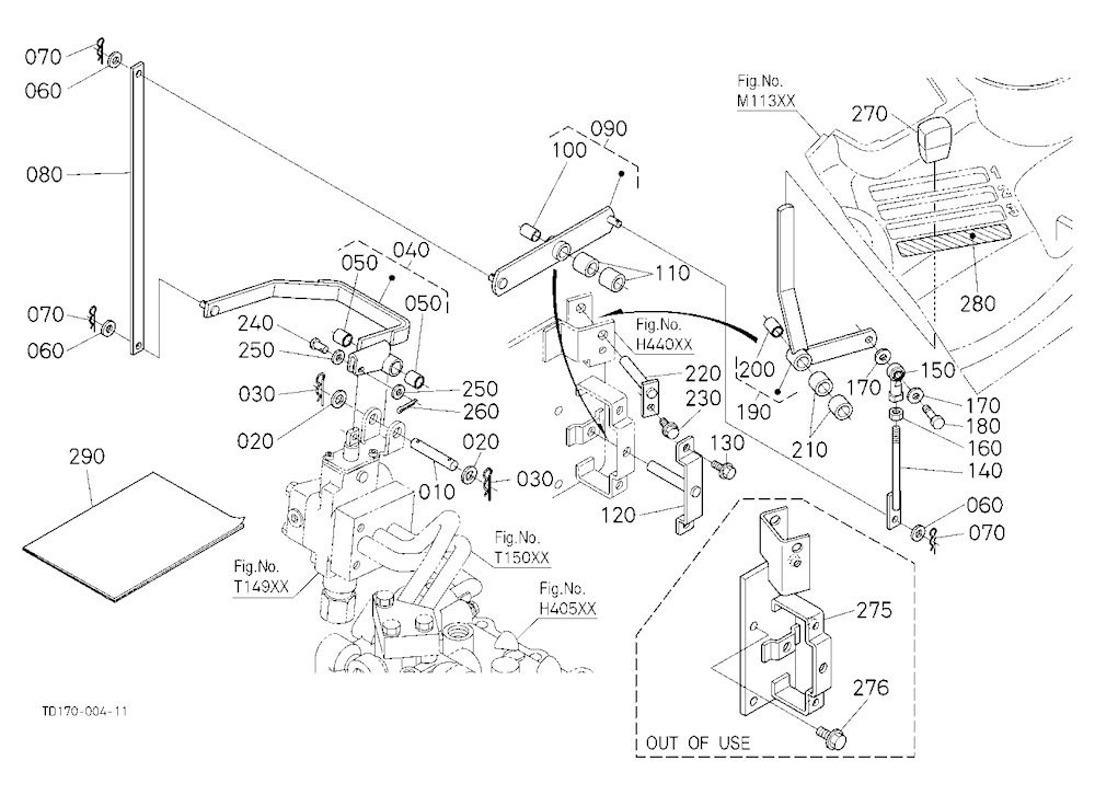Auxiliary Control Valve Lever (1St) (W/G No.L8346)