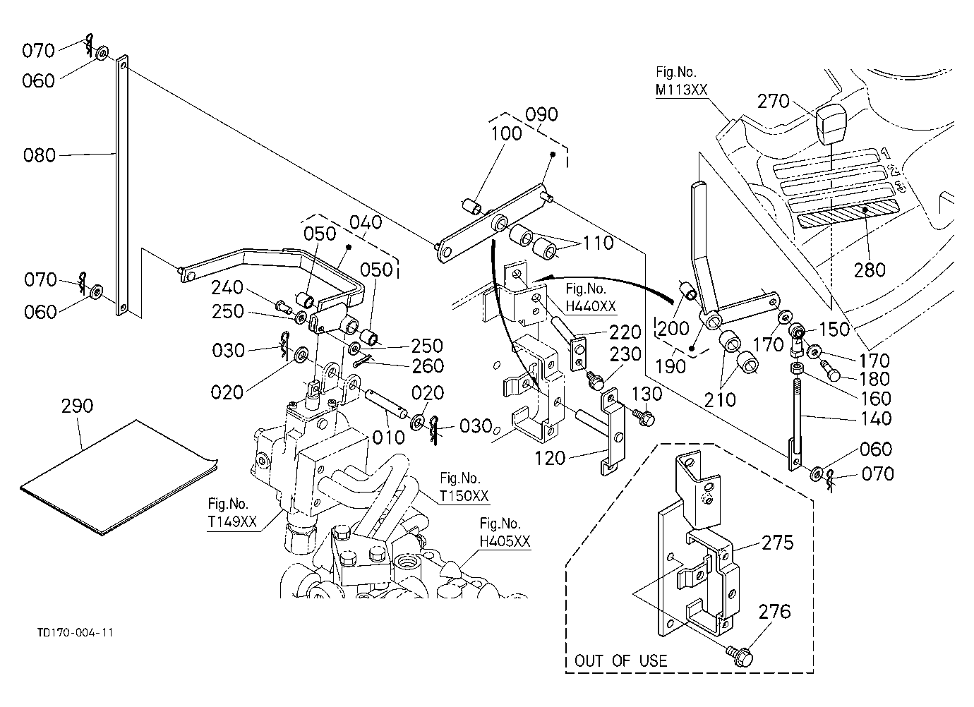 Auxiliary Control Valve Lever (1St) (W/G No.L8346)
