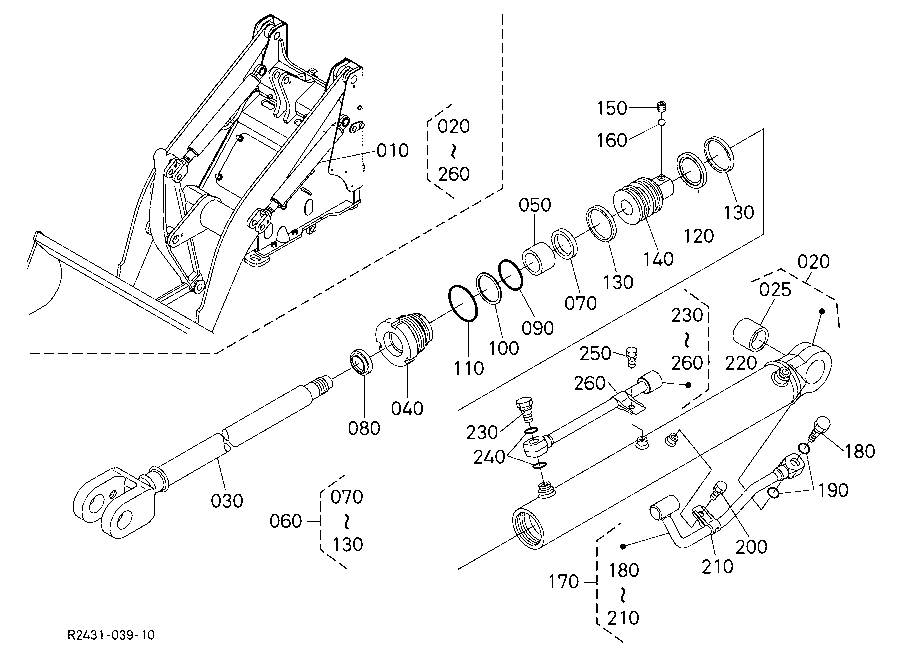Lift Cylinder Left (Component Parts)