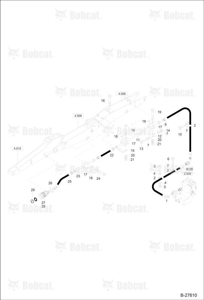 Hydraulic Installation (PRESSURELESS Return Line - Articulated BOOM)
