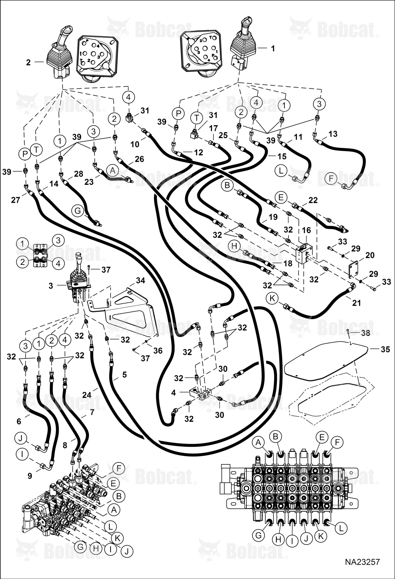 Operator Controls (Backhoe & Stabilzer)  B5JF11001 & Above