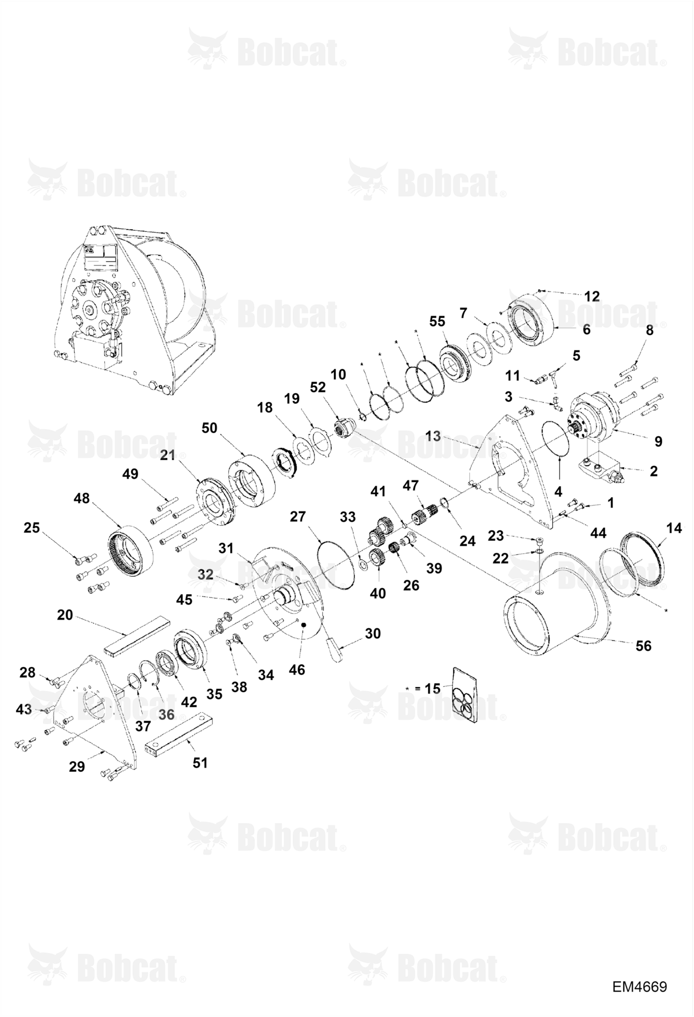 Hydraulic Winch (2.5T) (BUD4349)