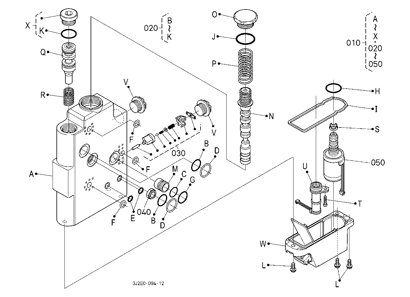 Directional Control Valve (4 Valves) [Component Pa