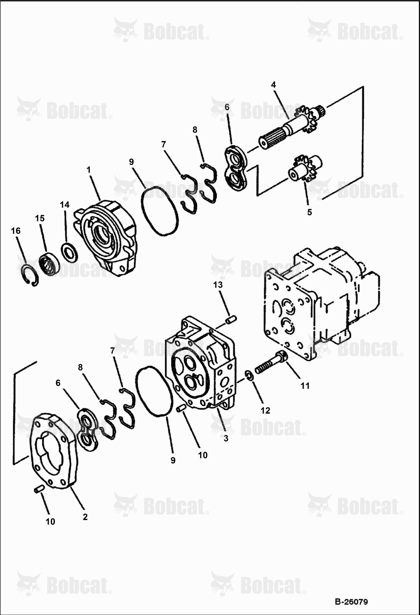 Hydraulic Pump (1/3) (Komatsu S/N 8432 & Above)