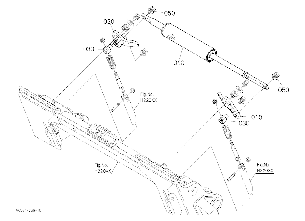 Hydraulic Quick Coupler Kit (Hitch Cylinder) (W/G