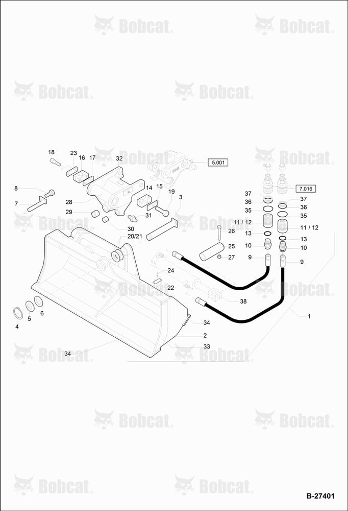 Swivelling Bucket - 1250MM