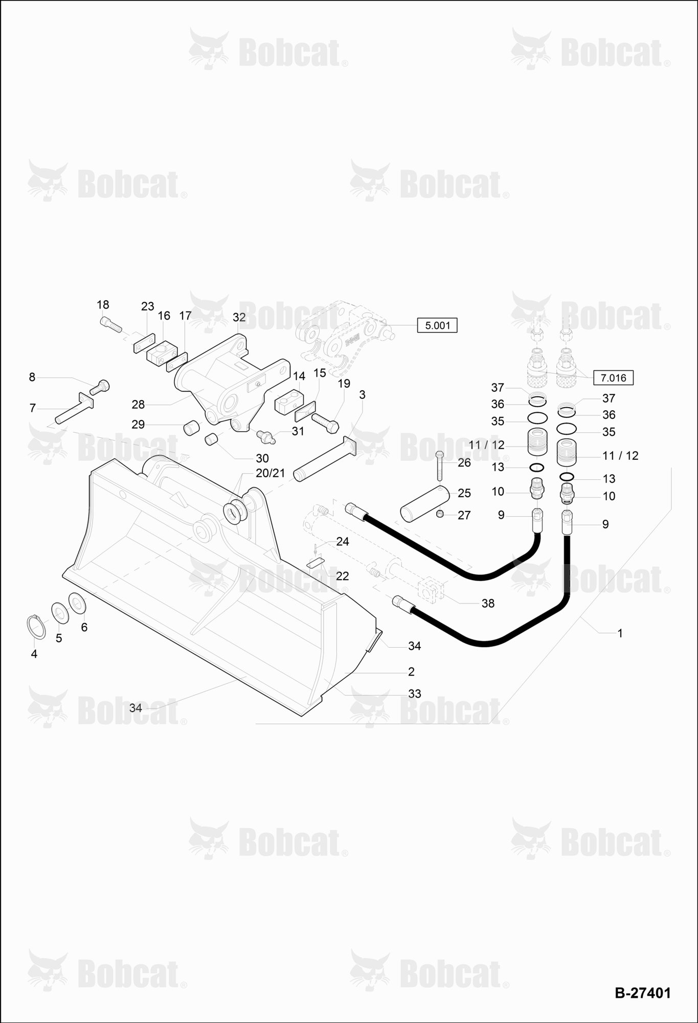 Swivelling Bucket - 1250MM