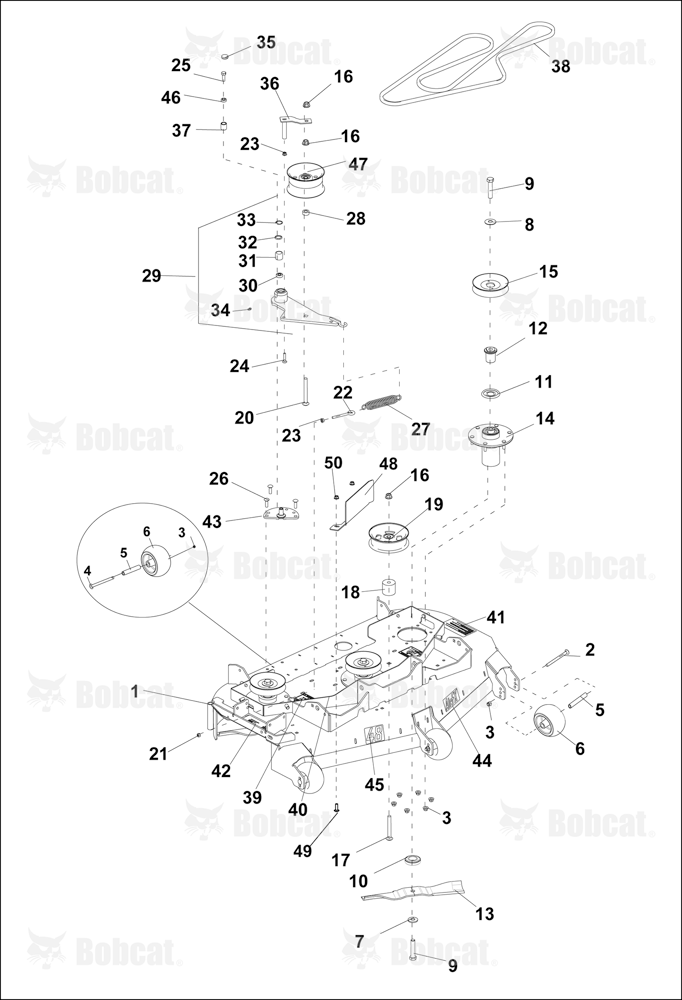 48" Side Deck ASSY