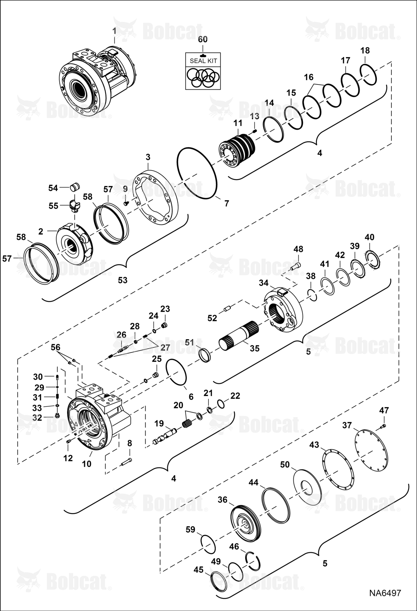 Hydrostatic Motor & Brake (2-Speed) (R921811216)  A3P612350 & Above, A3P712200 & Above