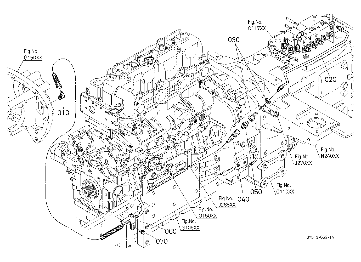 Hydraulic Oil Line (Front Differential) [Except [D