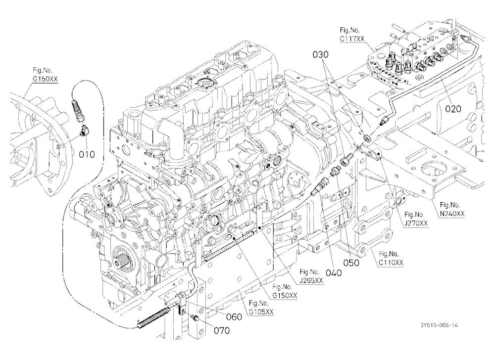 Hydraulic Oil Line (Front Differential) [Except [D