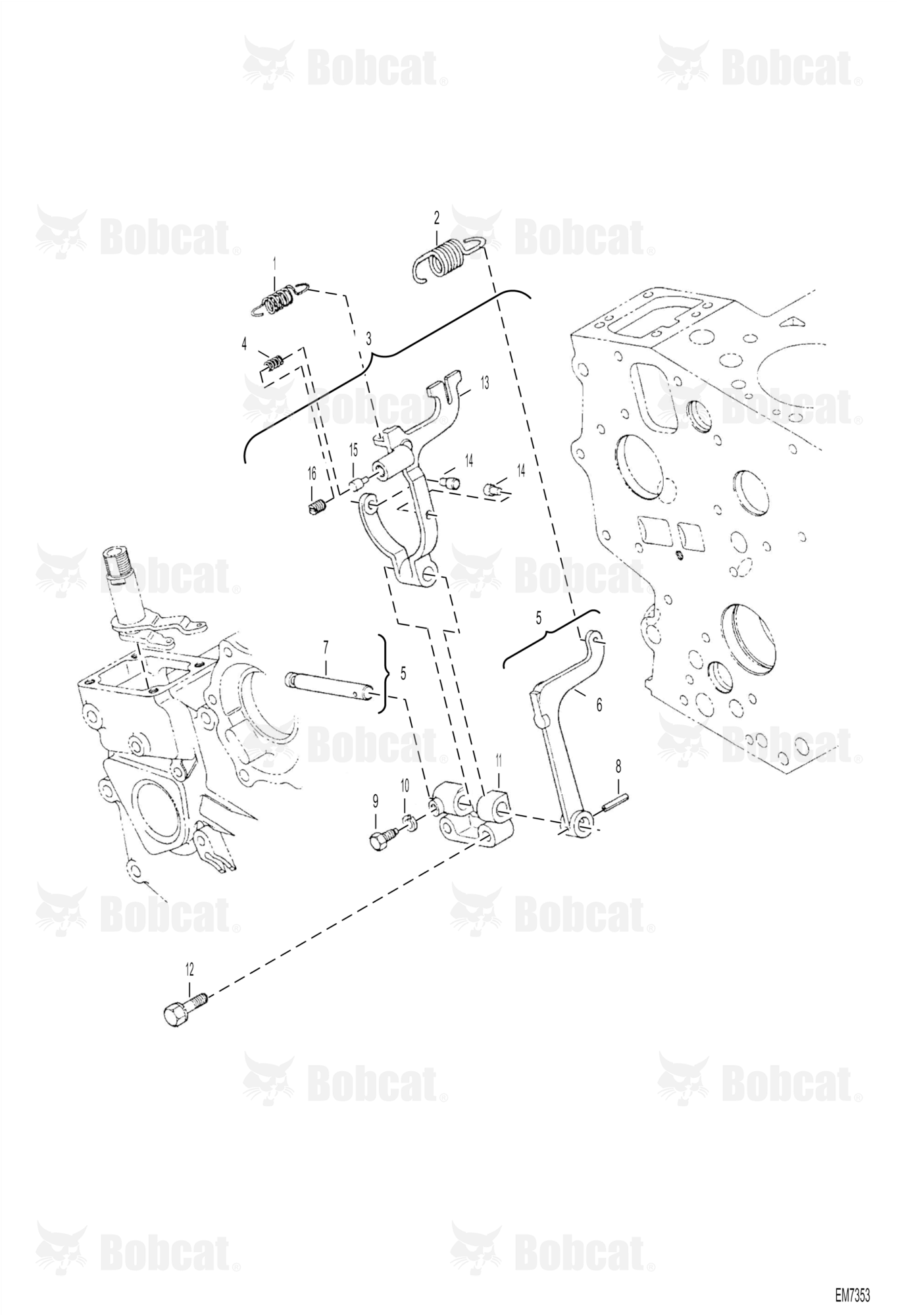 Fork Lever (Governor) (Engine S/N 7U0001 - 4JB9999)