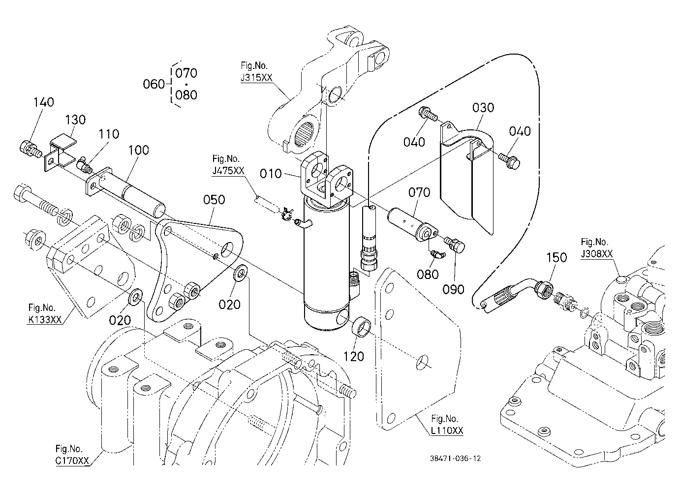 3P-Lift Assist Cylinder Rh