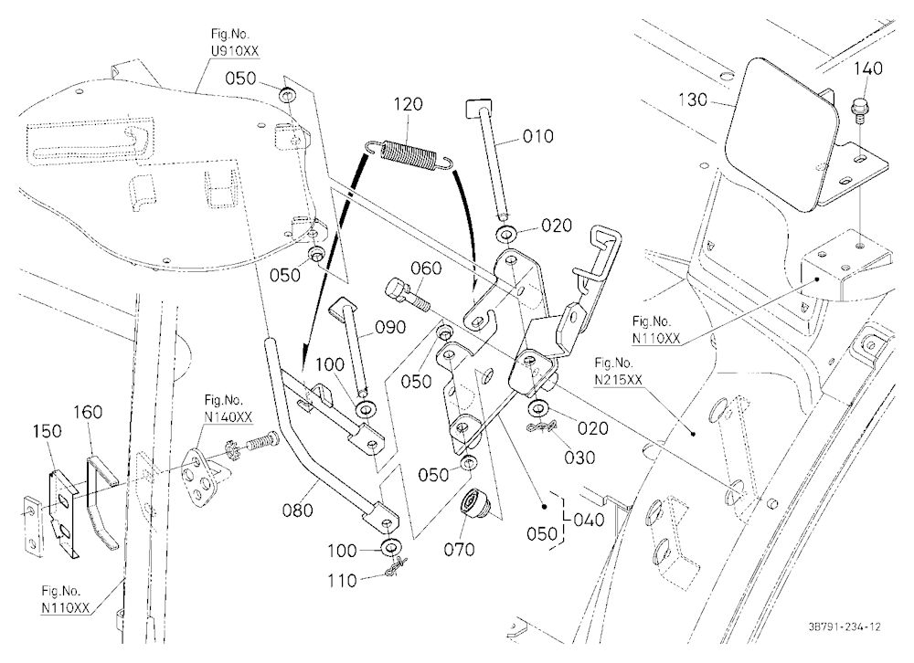 Instructional Seat Kit (Bracket) (W/G No.M9129) [O