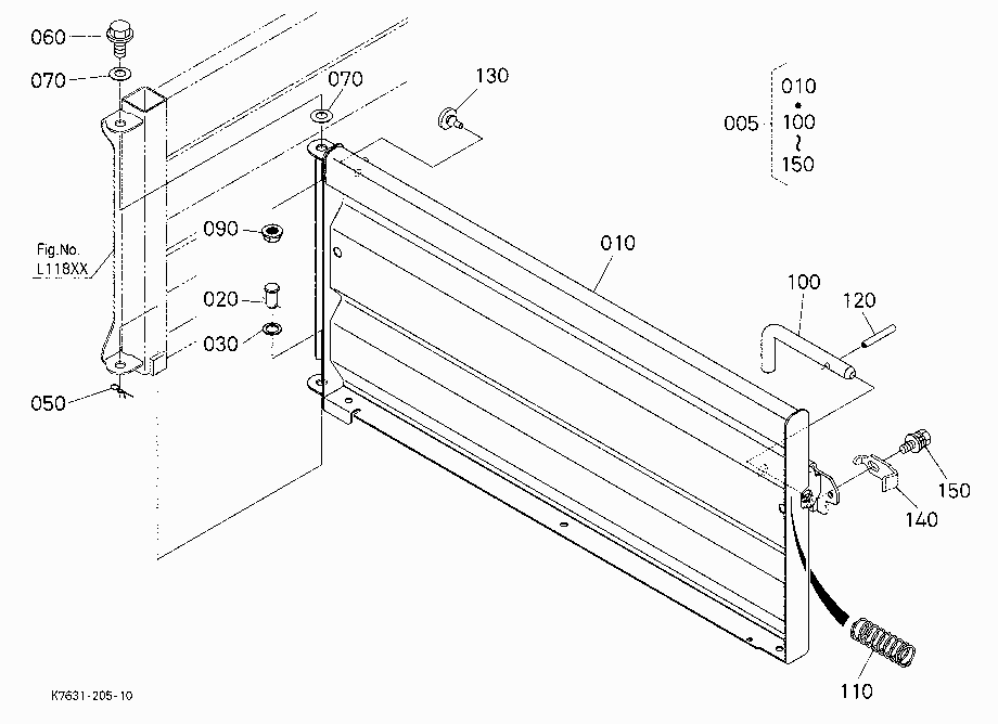 BOX PLATE (FRONT) (RIGHT) [BED LINER]