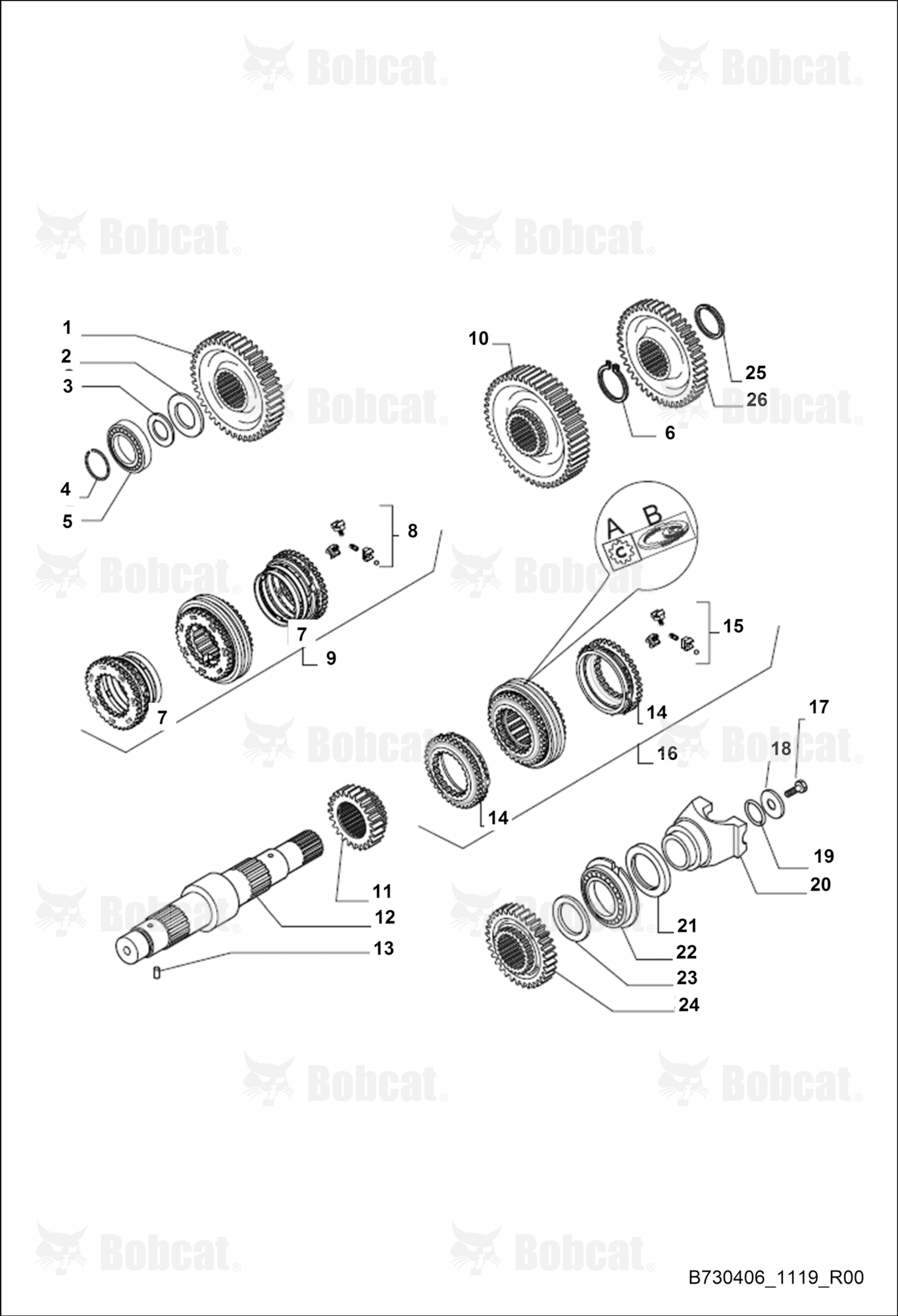 4WD 2WS Transmission Secondary Shaft