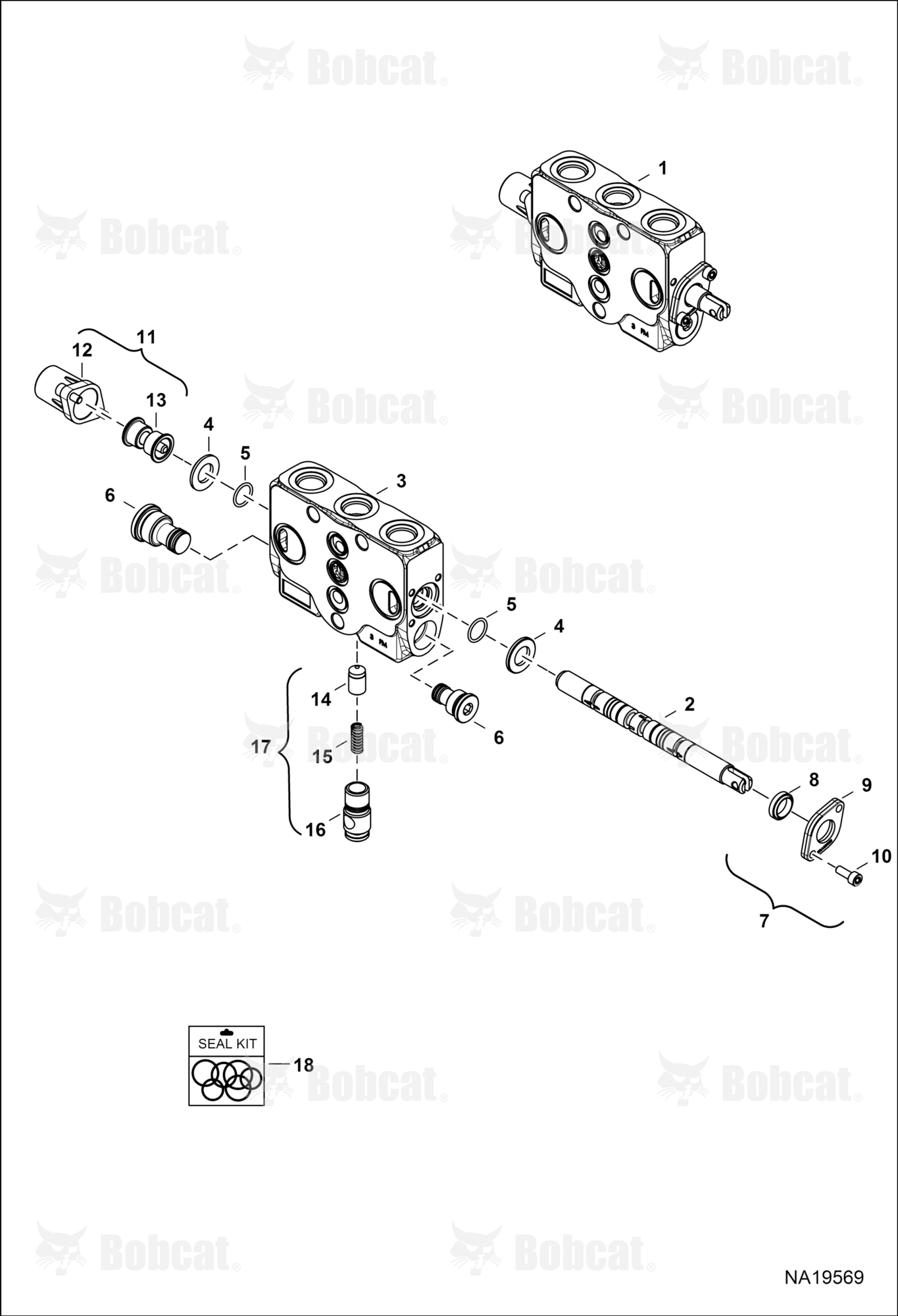 Hydraulic Control Valve (Auxiliary Section)