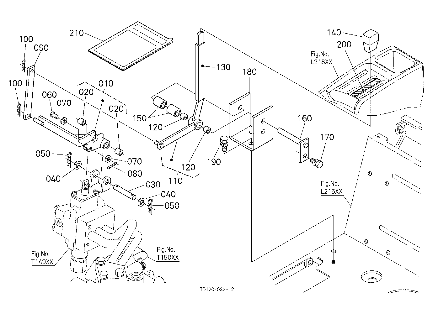 Auxiliary Control Valve Lever (1St) (W/G No.L8335)