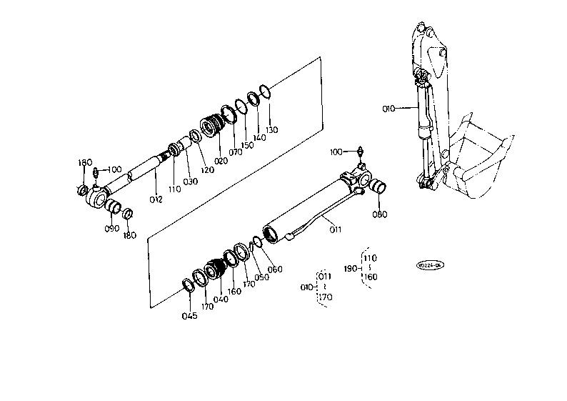 Bucket Cylinder and Component Parts [Kh-91(H)]