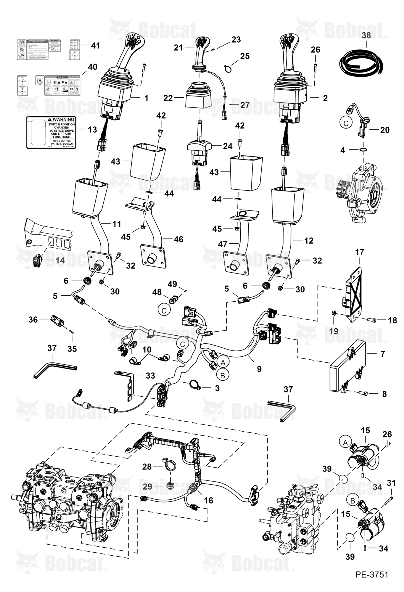 Controls Electrical (Selectable Joystick Controls)  A3L119999 & Below