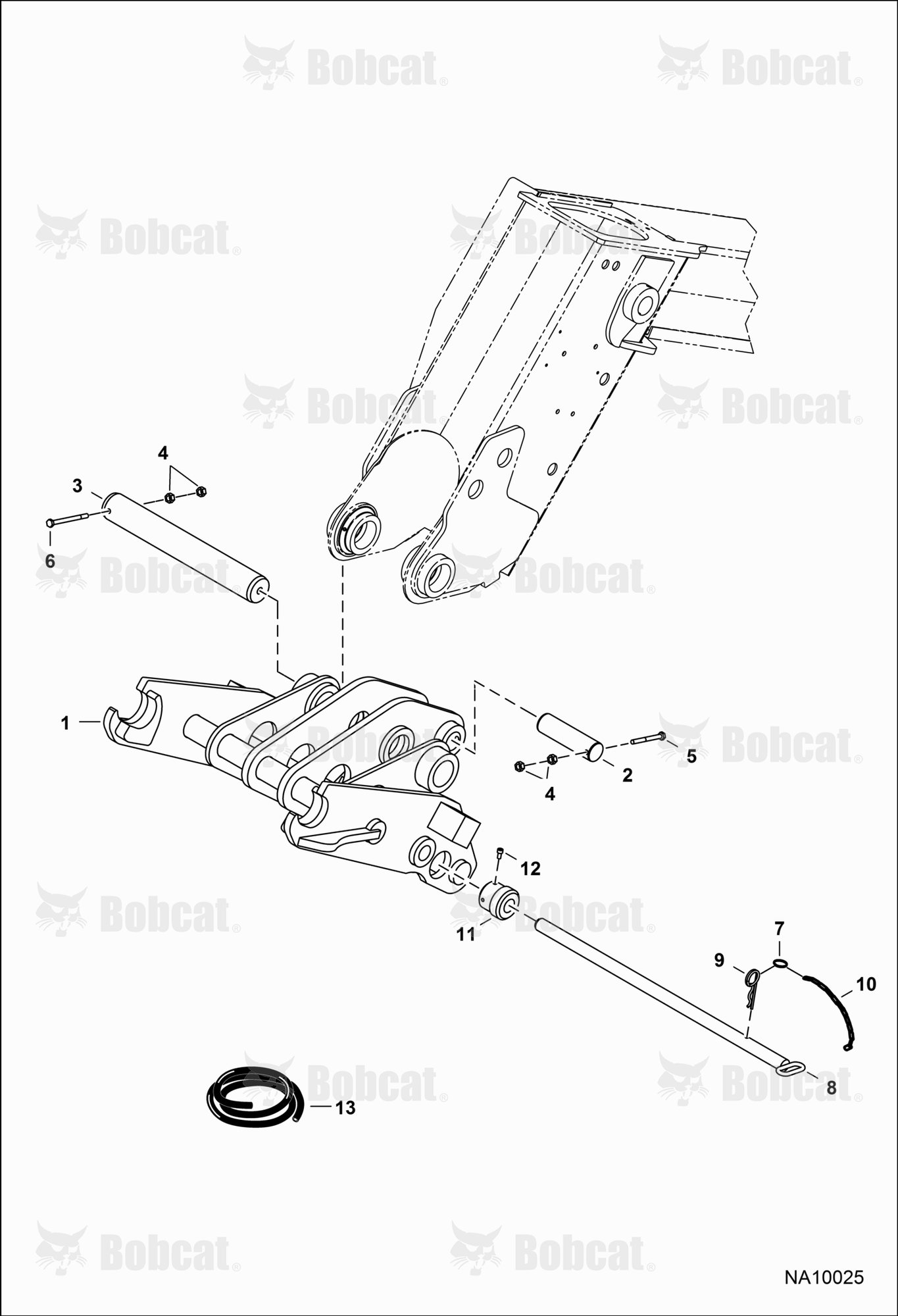 Inner Boom & Attachment Carrier (Original Quick-tach) (Centered On Boom Head)