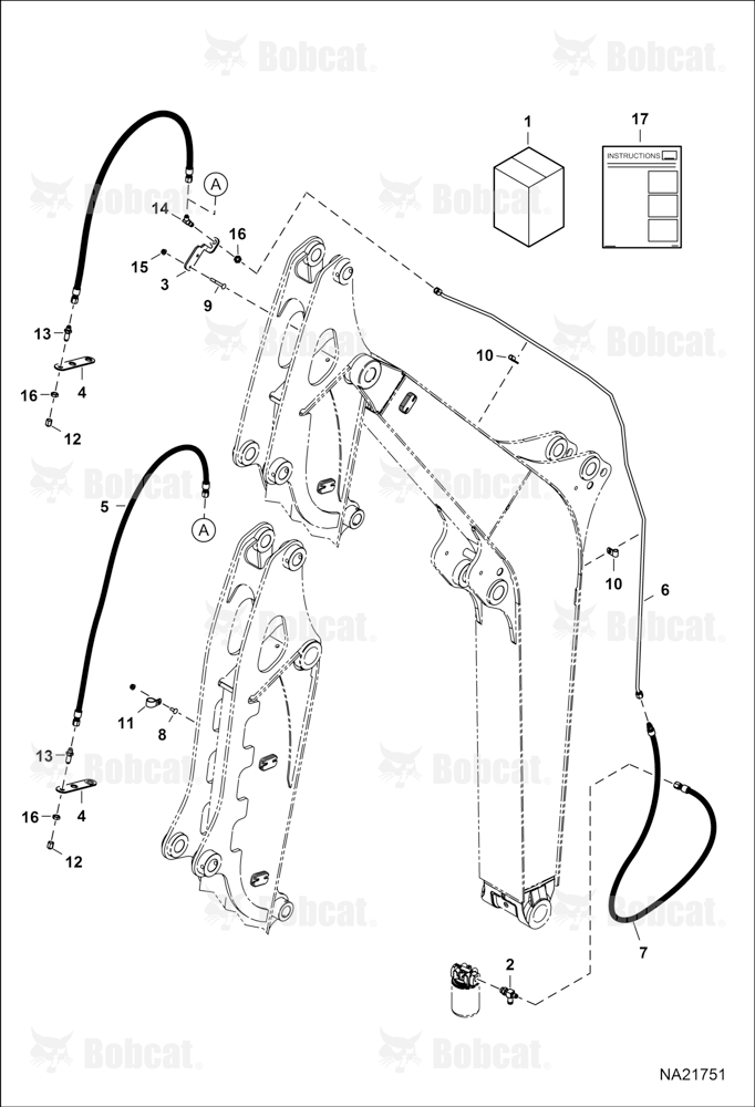 Case Drain Kit (W/ 2nd Auxiliary)