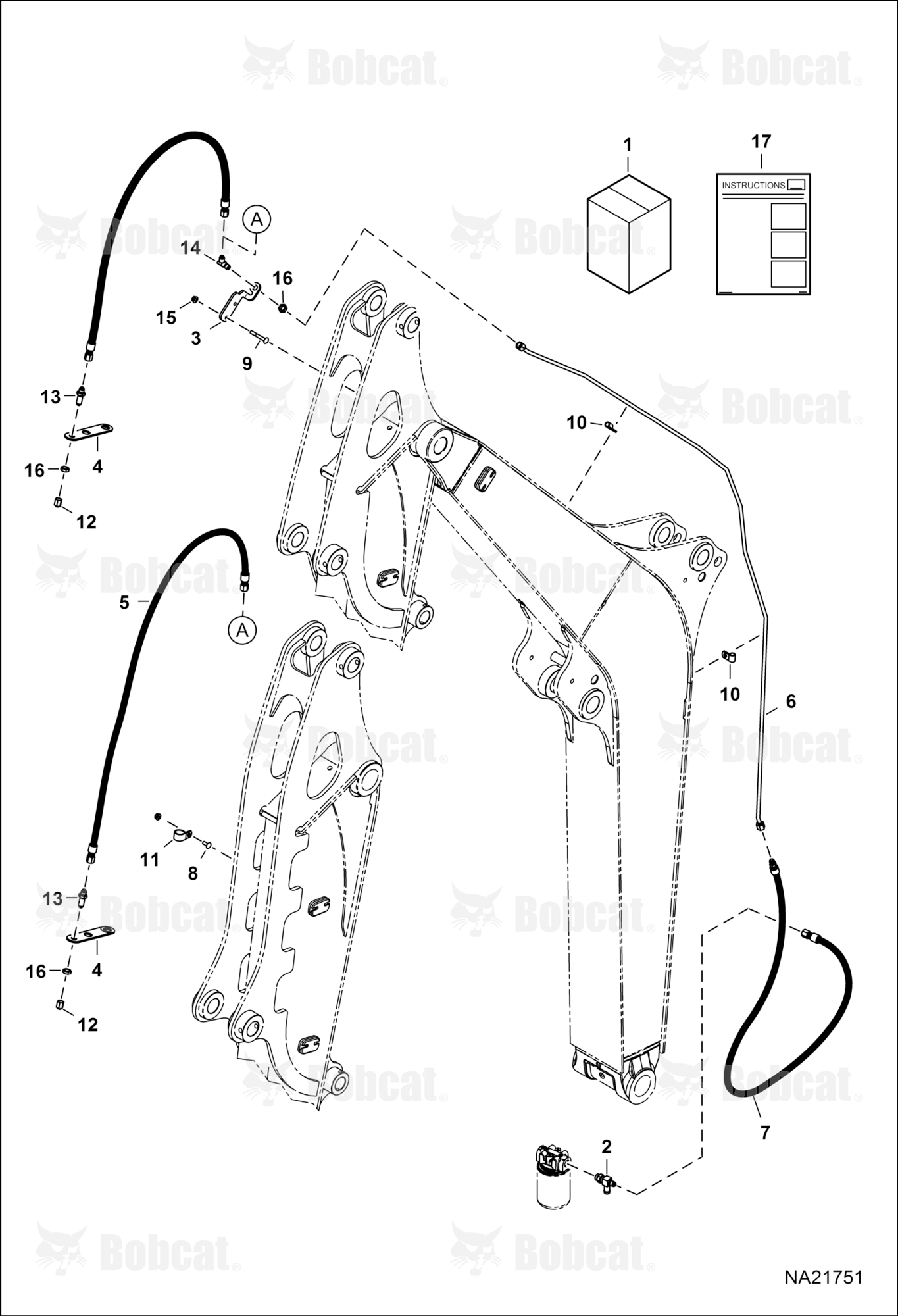 Case Drain Kit (W/ 2nd Auxiliary)