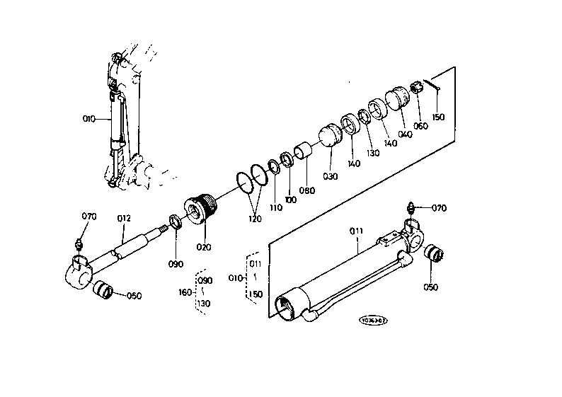 Bucket Cylinder and Component Parts