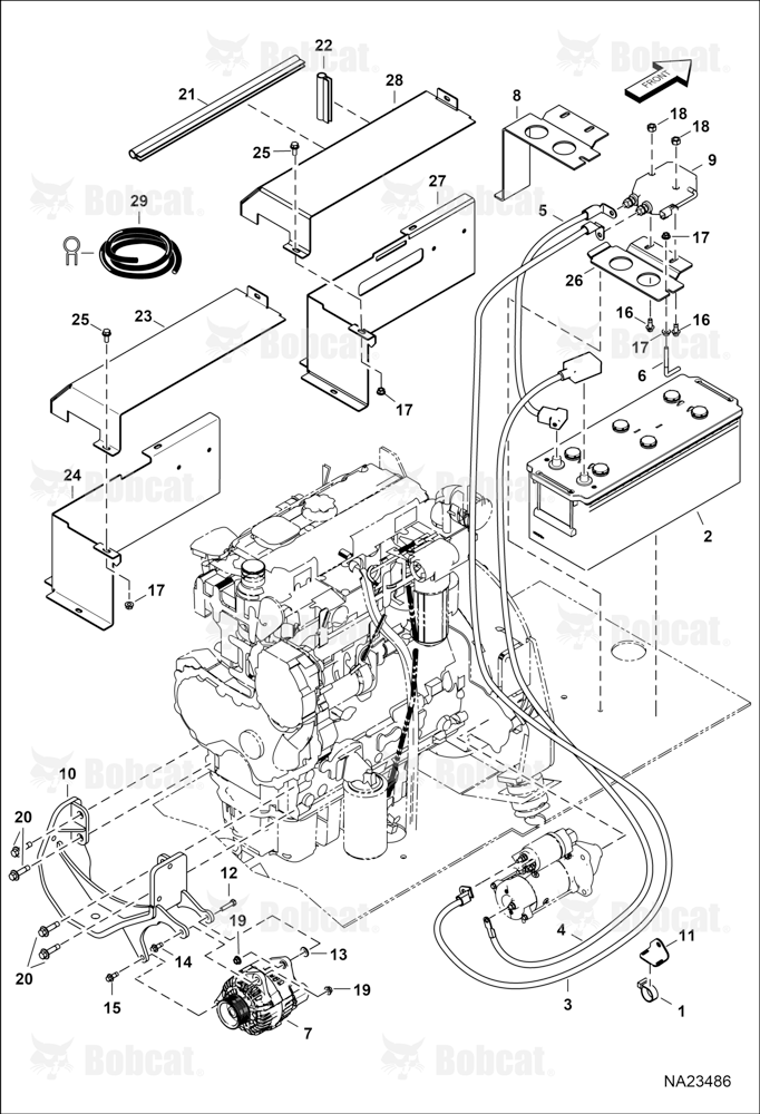 Engine Electrical Circuitry (Engine Starting & Charging) (140 Amp-hour Battery)