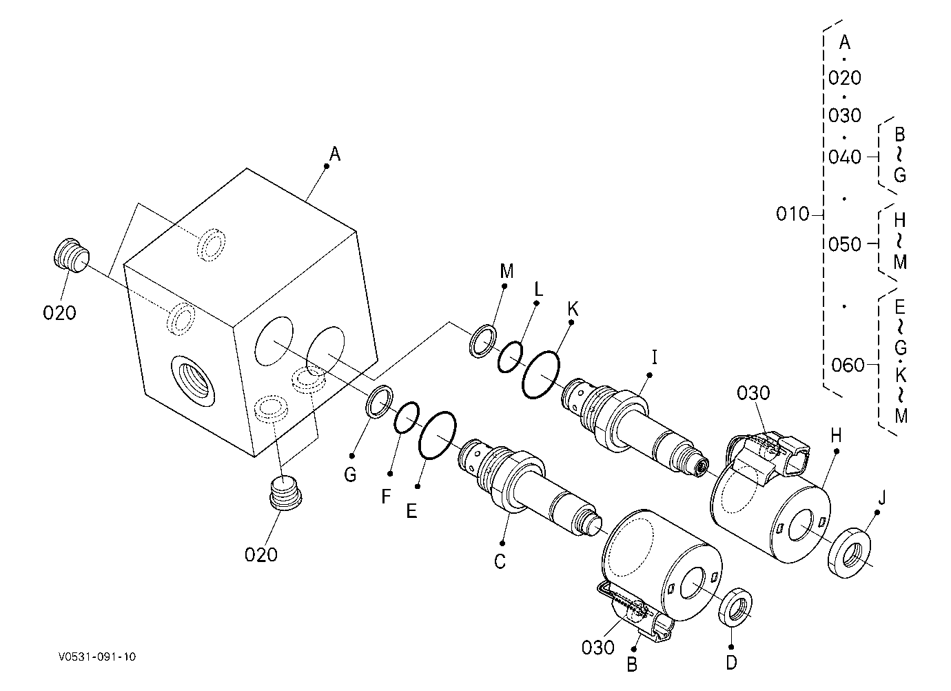 Control Valve (Right) [Component Parts]