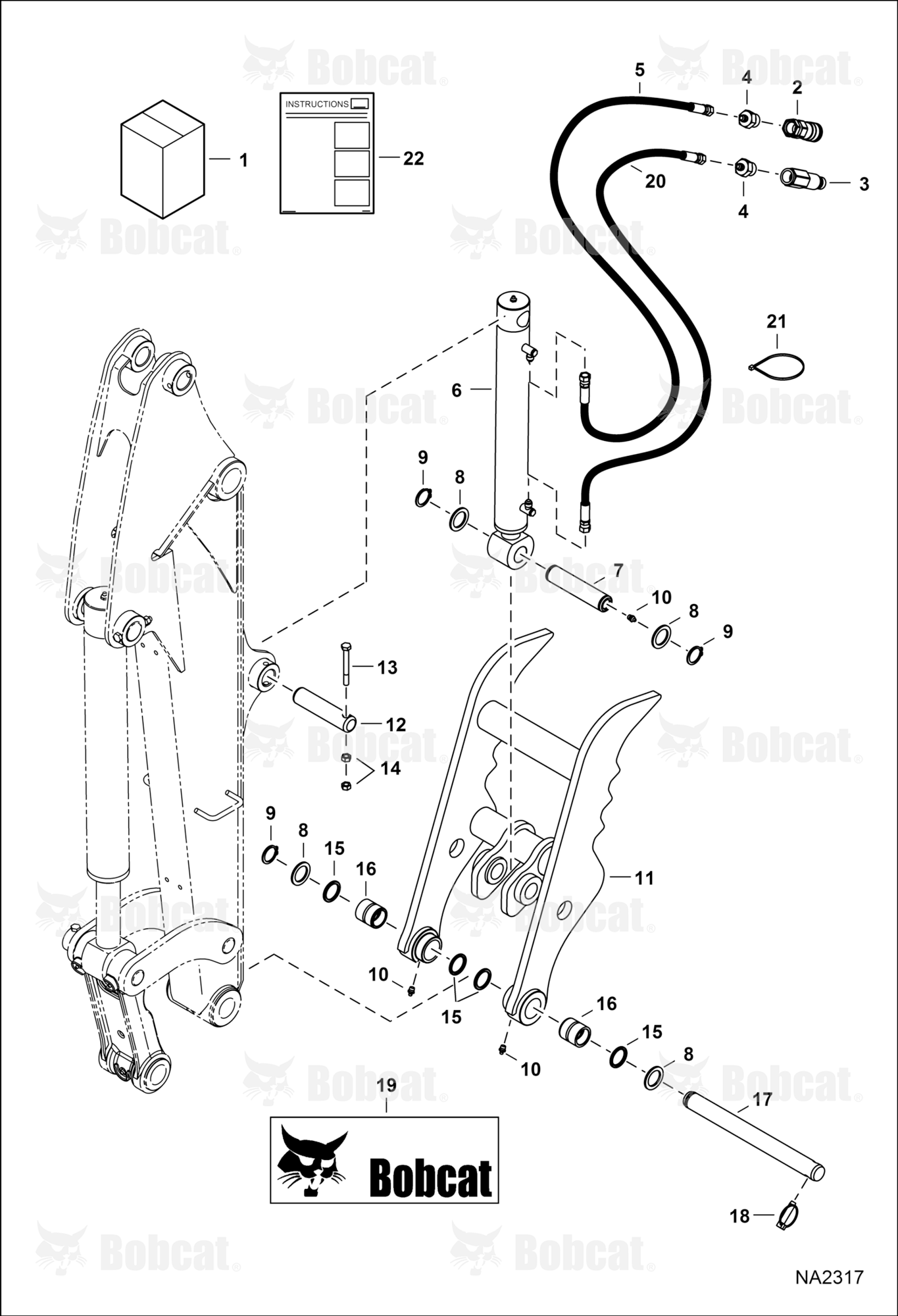Clamp (Kit) (W/O X-Change)  AFM100101 & Above