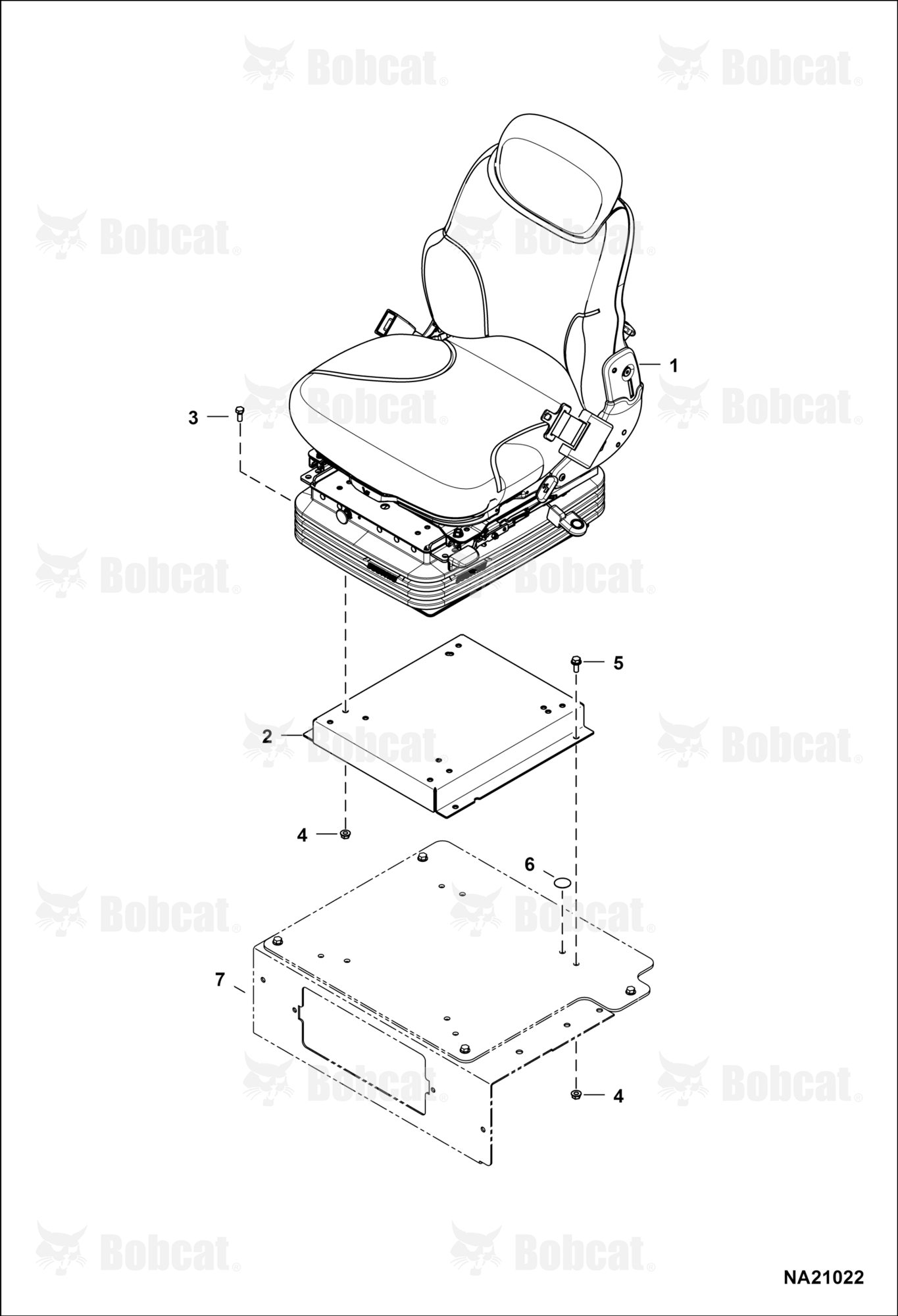 Operator Seat (Air Suspension) (W/O Joystick Mount) (7286410)