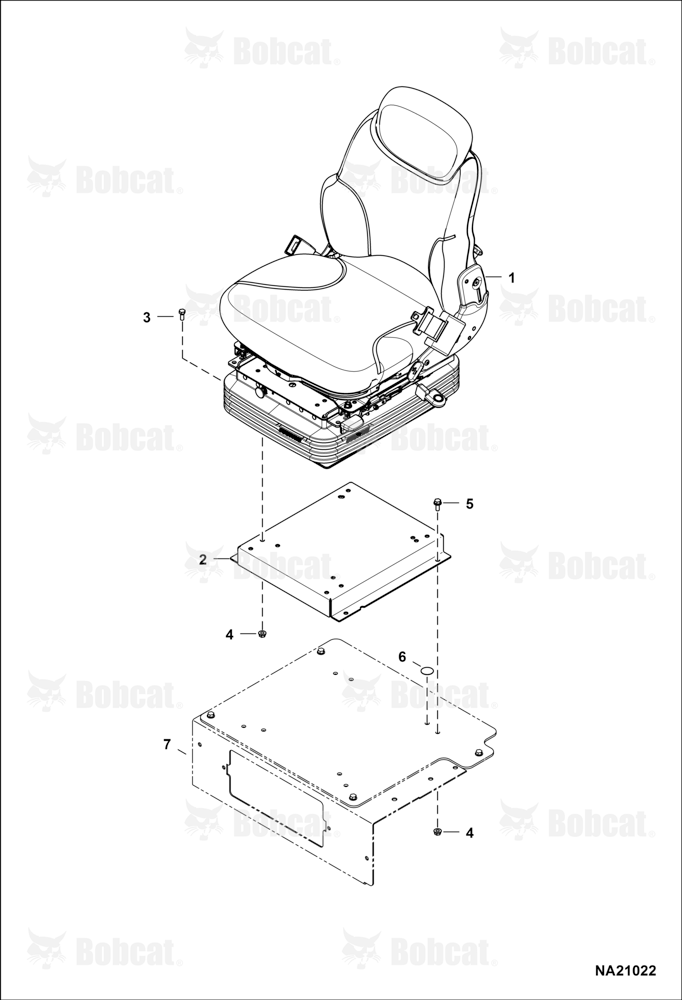 Operator Seat (Air Suspension) (W/O Joystick Mount) (7286410)