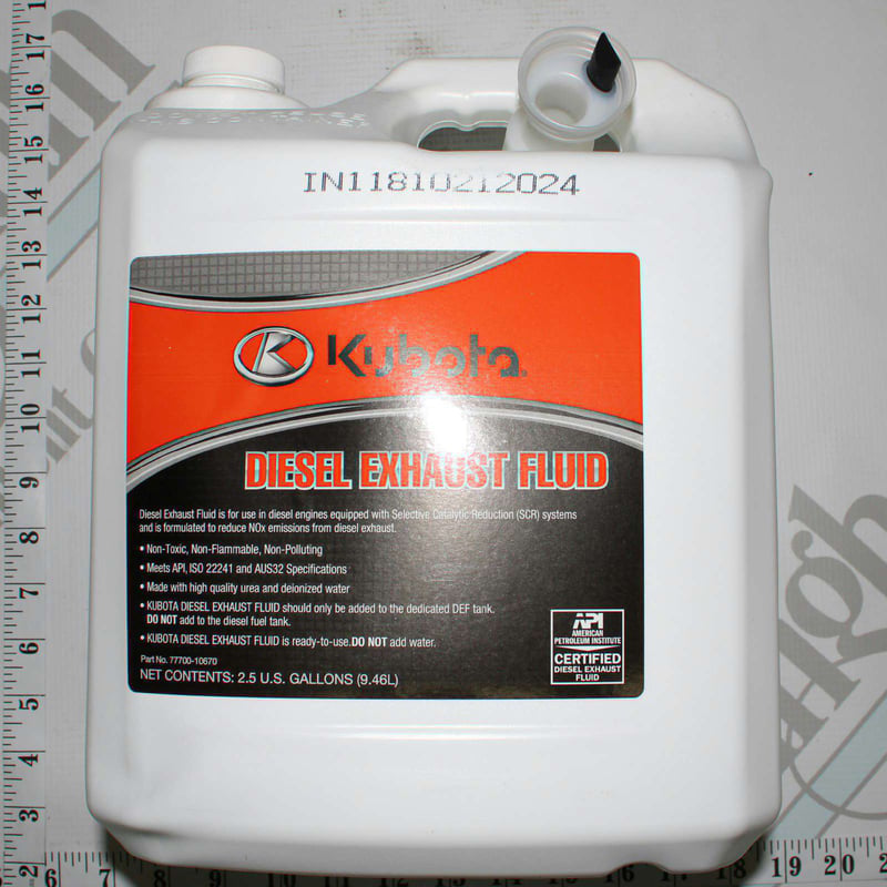 Kubota 77700-10670 2.5 Gallon Def Fluid (Iso 22241) | OEM Kubota
