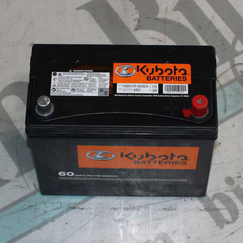 Kubota KB51R-00424 Battery Flooded - Group 51R | OEM Kubota Parts
