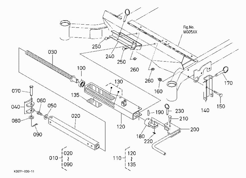Weight Disc Tree Kubota Z422KWT LIFT KIT (OPTION) Parts Diagram | Bingham Equipment Company