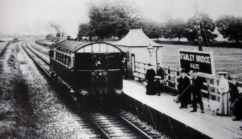 A G.W.R. publicity photograph at the opening of Stanley Bridge Halt