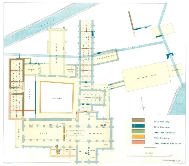 Plan of Stanley Abbey from Brakspear’s excavations 1908