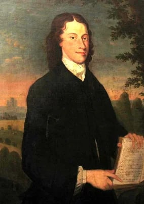 John Cennick (1718-55) John is pointing to the words ‘We preach Christ crucified’