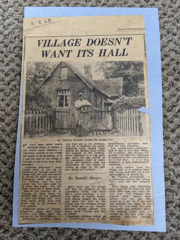 Old School - village doesn't want its hall