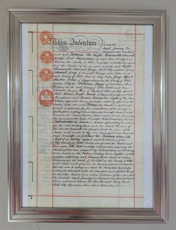 Foxham Readng Room Indenture